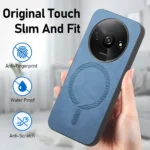 Solid Color Retro Magsafe PU Back Cover Phone Case, For Redmi A5 4G 171.7mm / Poco C71, For Xiaomi 15 Ultra - Image 2