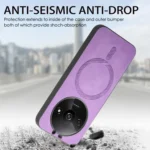 Solid Color Retro Magsafe PU Back Cover Phone Case, For Redmi A5 4G 171.7mm / Poco C71, For Xiaomi 15 Ultra - Image 4