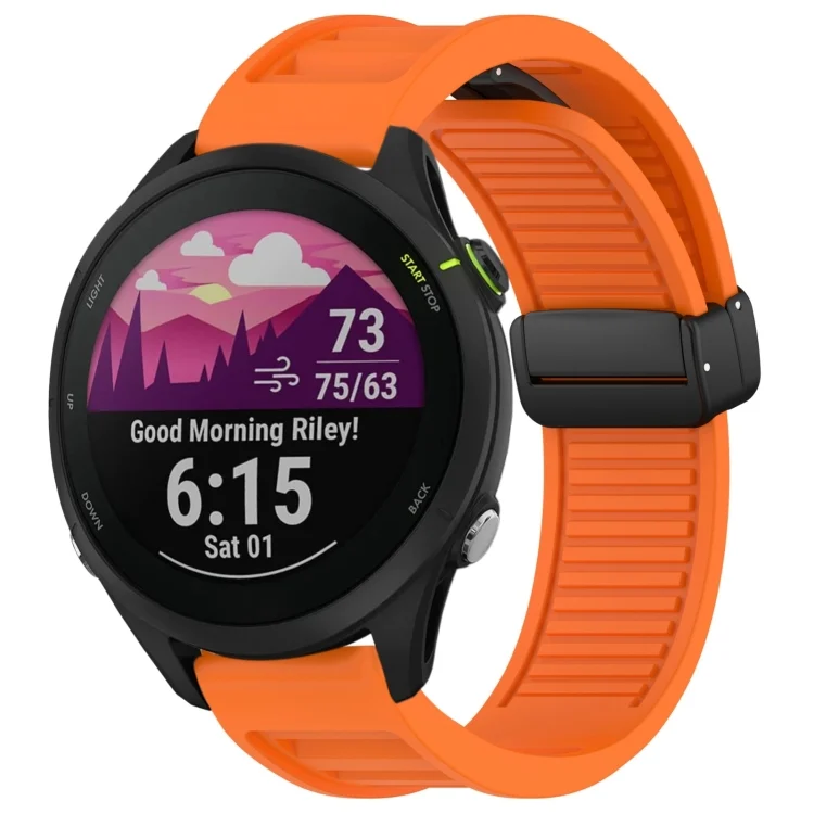 22mm Foldable Magnetic Buckle Silicone Watch Band