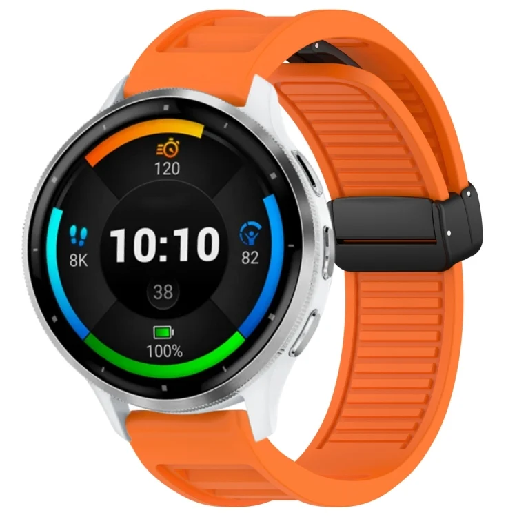 22mm Foldable Magnetic Buckle Silicone Watch Band