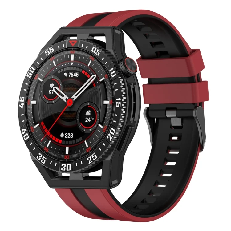 22mm Two Color Sports Silicone Watch Band