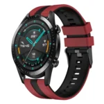 22mm Two Color Sports Silicone Watch Band