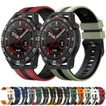 22mm Two Color Sports Silicone Watch Band - Image 2