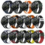 20mm Two Color Sports Silicone Watch Band - Image 3