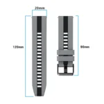 20mm Two Color Sports Silicone Watch Band - Image 5