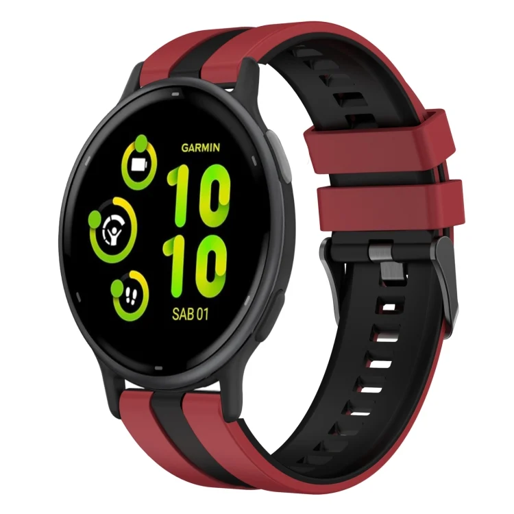 20mm Two Color Sports Silicone Watch Band