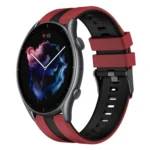 22mm Two-Color Sports Silicone Watch Band