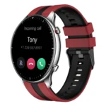 22mm Two-Color Sports Silicone Watch Band