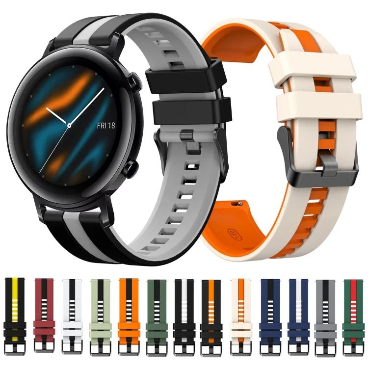SYA0026406_B1.webp 20mm Two Color Sports Silicone Watch Band - Image 2