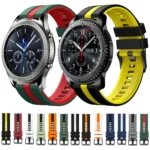 22mm Two Color Sports Silicone Watch Band - Image 2
