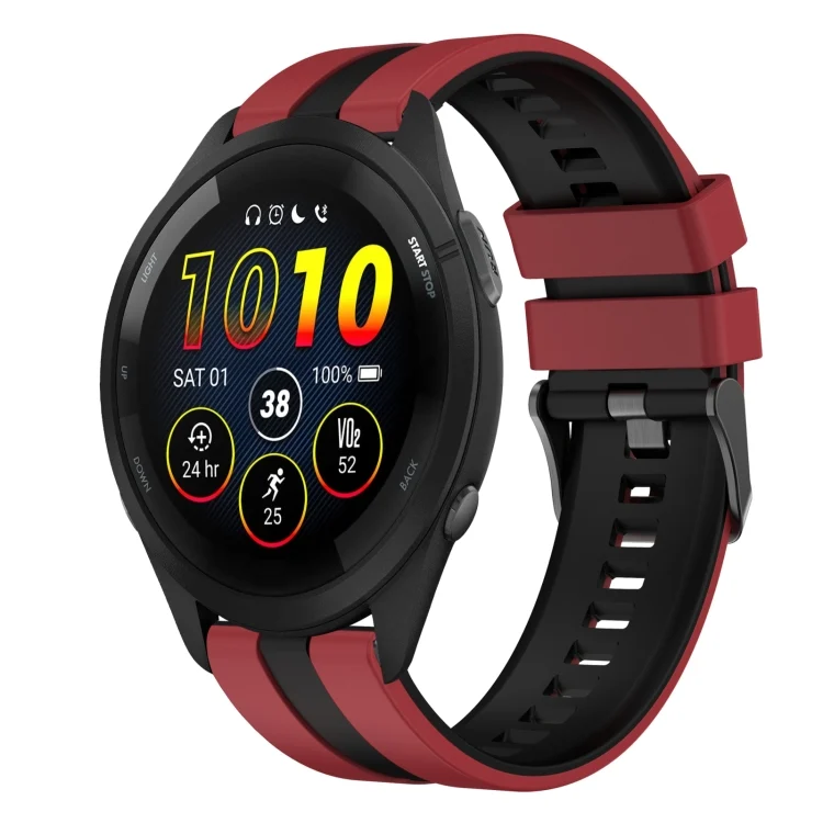 22mm Two Color Sports Silicone Watch Band