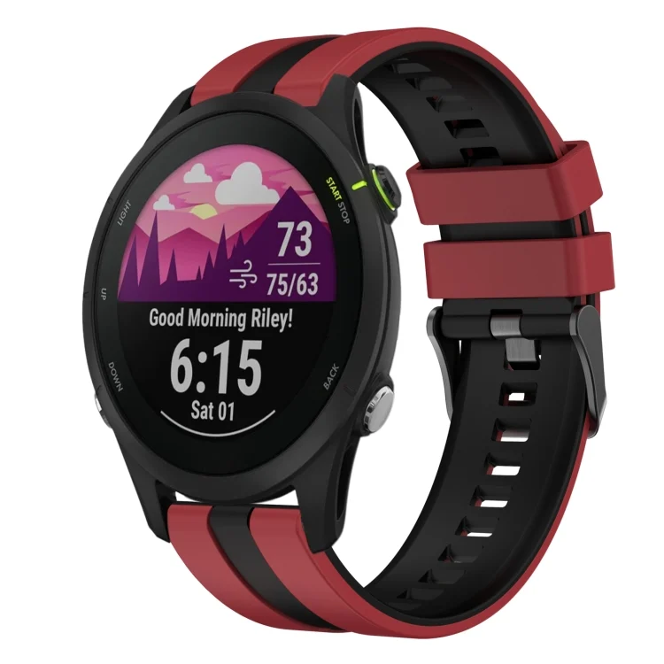 22mm Two Color Sports Silicone Watch Band