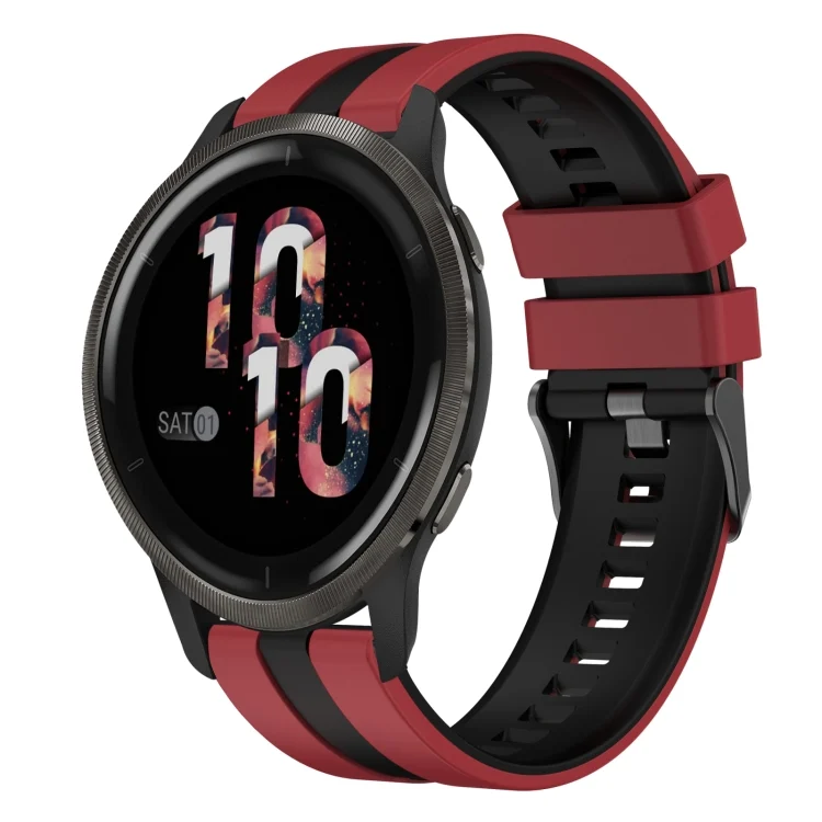 22mm Two Color Sports Silicone Watch Band