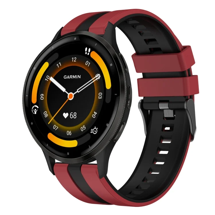 22mm Two Color Sports Silicone Watch Band