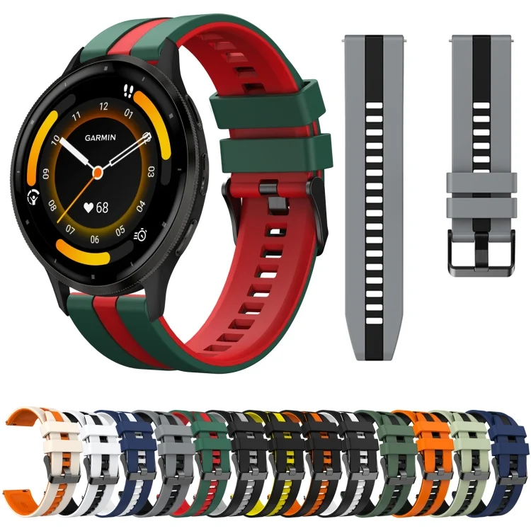 SYA0026408_B1.webp 22mm Two Color Sports Silicone Watch Band - Image 2