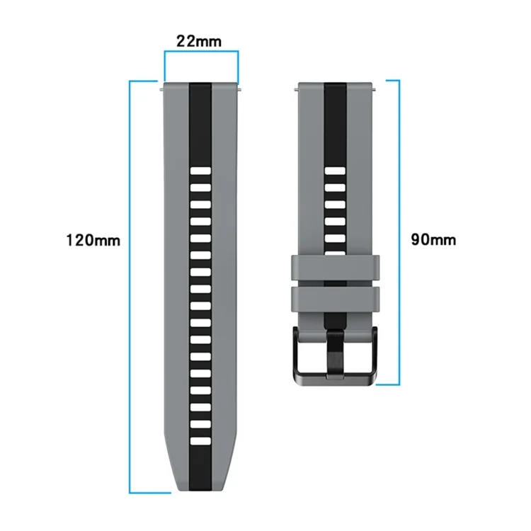 SYA0026408_B4.webp 22mm Two Color Sports Silicone Watch Band - Image 5
