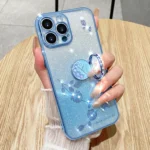Gradient Glitter Immortal Flower Ring All-inclusive Phone Case, For iPhone 16 Pro Max, For iPhone 16 Pro, For iPhone 16 Plus, For iPhone 16 - Image 2