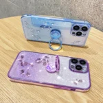 Gradient Glitter Immortal Flower Ring All-inclusive Phone Case, For iPhone 16 Pro Max, For iPhone 16 Pro, For iPhone 16 Plus, For iPhone 16 - Image 6