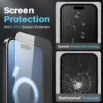 NORTHJO 5 in 1 Clear Phone Case with 2pcs Screen Film + 2pcs Camera Lens Film, For iPhone 16 Pro Max, For iPhone 16 Pro, For iPhone 16 Plus, For iPhone 16 - Image 4