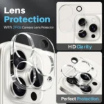 NORTHJO 5 in 1 Clear Phone Case with 2pcs Screen Film + 2pcs Camera Lens Film, For iPhone 16 Pro Max, For iPhone 16 Pro, For iPhone 16 Plus, For iPhone 16 - Image 5