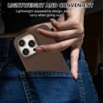 Stitching Cloth PU Shockproof Phone Case, For iPhone 16, For iPhone 15 Pro Max, For iPhone 15 Pro - Image 8