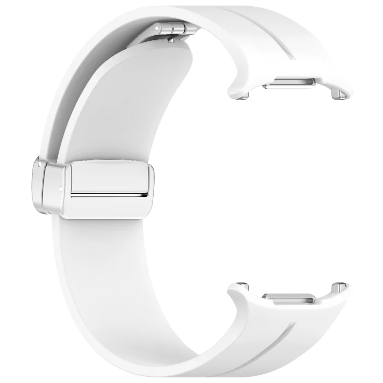 SYA002646101A_2.webp For Samsung Galaxy Watch Ultra 47mm / Ultra 2025 Groove Magnetic Folding Silver Buckle Silicone Watch Band - Image 8
