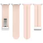 For Samsung Galaxy Watch Ultra 47mm / Ultra 2025 Groove Magnetic Folding Silver Buckle Silicone Watch Band - Image 4