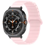 For Samsung Galaxy Watch Ultra 47mm Spot Pattern Two Color Magnetic Silicone Watch Band