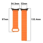 For Samsung Galaxy Watch Ultra 47mm Spot Pattern Two Color Magnetic Silicone Watch Band - Image 3