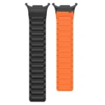For Samsung Galaxy Watch Ultra 47mm Black Connector I-shaped Magnetic Silicone Watch Band - Image 4