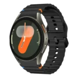 Wave Pattern Stitched Silicone Watch Band