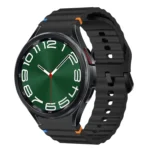 Wave Pattern Stitched Silicone Watch Band
