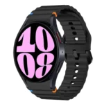 Wave Pattern Stitched Silicone Watch Band
