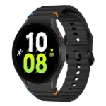 Wave Pattern Stitched Silicone Watch Band