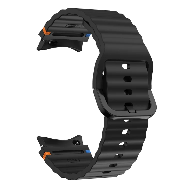 SYA002652104A_2.webp Wave Pattern Stitched Silicone Watch Band - Image 6