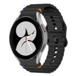 Wave Pattern Stitched Silicone Watch Band
