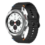 Wave Pattern Stitched Silicone Watch Band