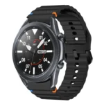 Wave Pattern Stitched Silicone Watch Band