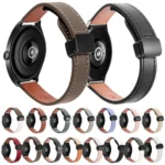 22mm Slim Magnetic Buckle Microfiber Leather Watch Band - Image 2
