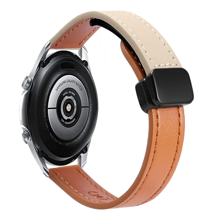 22mm Slim Magnetic Buckle Microfiber Leather Watch Band