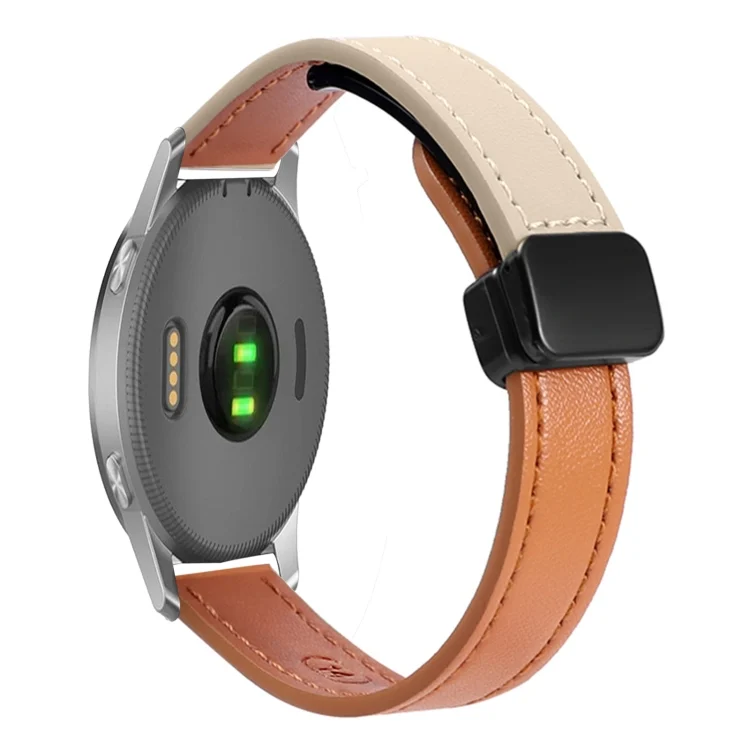 22mm Slim Magnetic Buckle Microfiber Leather Watch Band