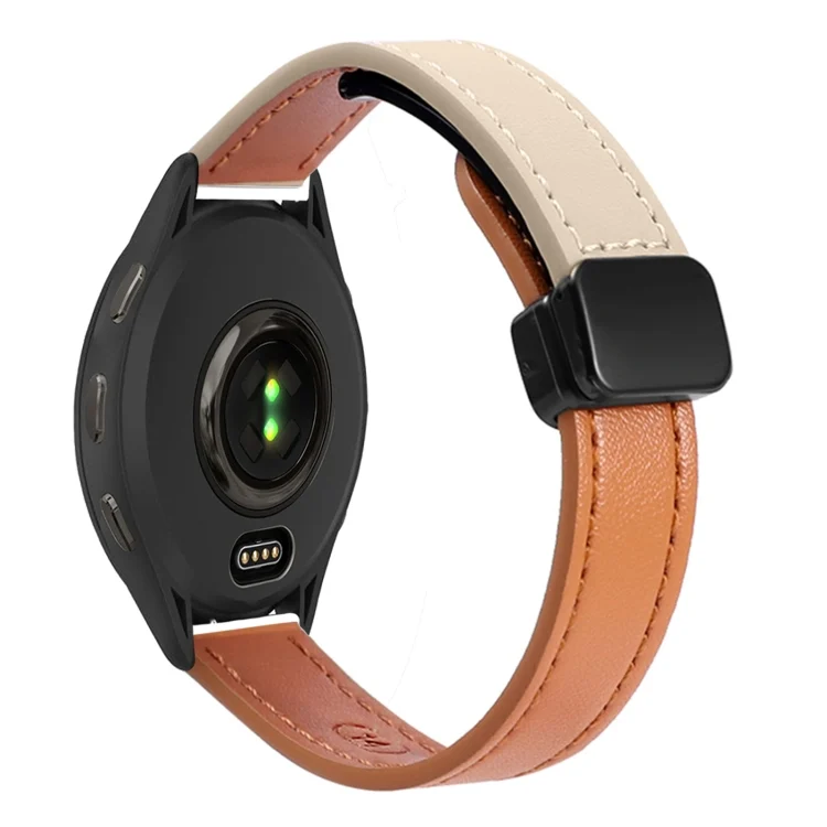 22mm Slim Magnetic Buckle Microfiber Leather Watch Band