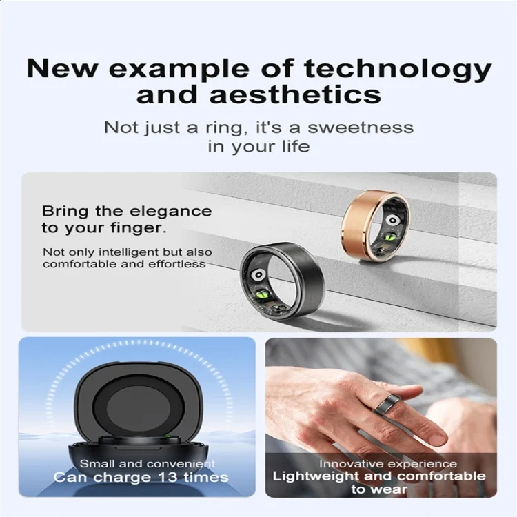 SYA0026569_B2.webp R03 SIZE 7 Smart Ring, Support Heart Rate / Blood Oxygen / Sleep / Multiple Sports Modes - Image 3