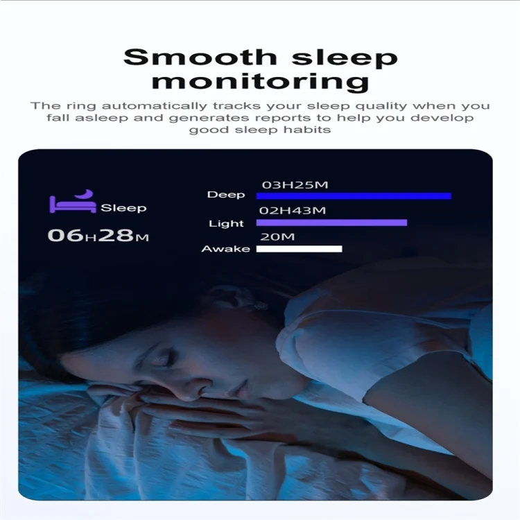 SYA0026573_B4.webp R03 SIZE 11 Smart Ring, Support Heart Rate / Blood Oxygen / Sleep / Multiple Sports Modes - Image 5