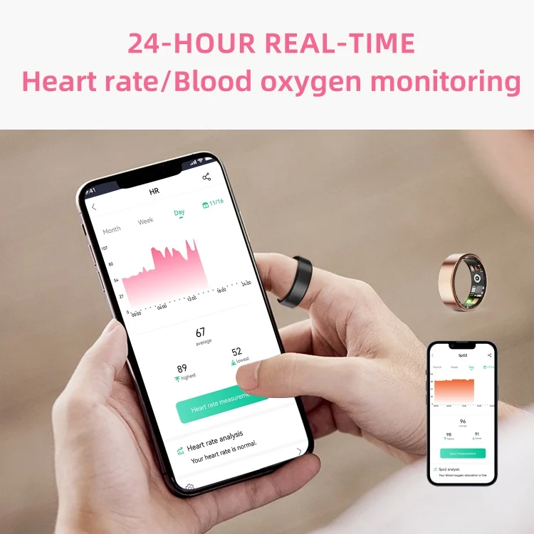 SYA0026578_B6.webp R11M SIZE 10 Smart Ring, Support Heart Rate / Blood Oxygen / Sleep / Multiple Sports Modes - Image 7