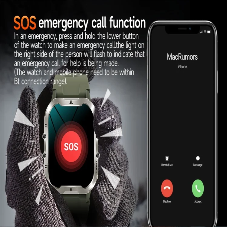 SYA0026616_B4.webp T26 1.96 inch Color Screen Smart Watch, Support Bluetooth Call / Health Monitoring - Image 5