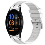 20mm Quick Release Silver Buckle Royal Silicone Watch Band