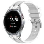 20mm Quick Release Silver Buckle Royal Silicone Watch Band