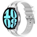 20mm Quick Release Silver Buckle Royal Silicone Watch Band