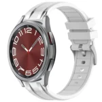 20mm Quick Release Silver Buckle Royal Silicone Watch Band